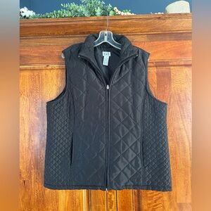 KEREN hart Black Quilted Vest